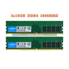 Crucial 32 GB (2x 16 GB) 288-Pin PC RAM DDR4 2666 (PC4 21300) Desktop Memory 16G picture