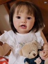 Lifelike Sweet 24in Reborn Baby Dolls Adorable Soft Body Chubby Handmade Toddler picture