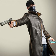 The Vigilante Brown Aiden Pearce Coat Jacket Men Cosplay Costume Men Top picture