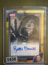 2026  Chrome Marvel Ryan Brown Authentic Marvel Book Artist Auto Gold Refractor picture