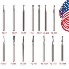 10-100Pcs Dental Carbide Burs for High Speed Handpiece Round Cone Bur Diamond FG picture