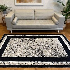 Alfa Rich Reversible Leopard Black Beige Washable Area Rugs picture