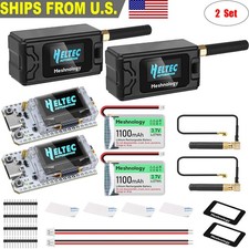 2 Set Heltec V3 ESP32 OLED LoRa Board+Case+915MHz Antenna+Battery for Meshtastic picture
