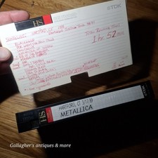 Vintage rare Metallica Vhs Tape HARTFORD CT 3/17/89 DAMAGED JUSTICE TOUR picture