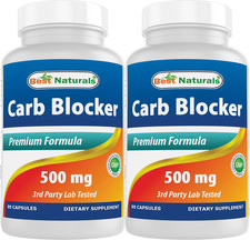 2 Pack Carb Blocker 500mg 90 Capsules Weight Loss Supplement picture