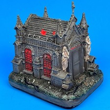 Haunted Crypt Sculpture Hawthorne Village Grey Red Illuminated Zombie Animated picture