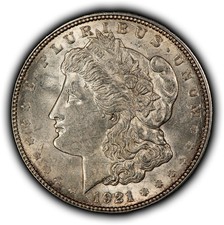 1921-D $1 Morgan Silver Dollar - VAM-1B1 EDS Die Scratches - SKU-D6572 picture