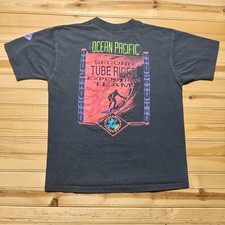 Vintage 1991 Ocean Pacific OP Second Tube Rider Expedition Team T-Shirt - Large picture