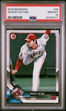 2018 Bowman #49 Shohei Ohtani RC PSA 10 Gem Mint picture