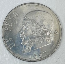 Mexico 1980 Un 1 Peso Jose Maria Morelos Eagle National Emblem picture
