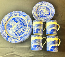 Spode Italian Blue/White Dinnerware Set Plates & Cups England Safe Use picture