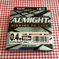 SUNLINE Almight Braided PE Sinking Line 7.2 lb 150m No.0.4 Orange picture