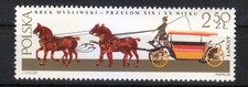 Poland 1965 MNH Mi 1650 Sc 1384 Horse. Horses . Hunting break ** picture