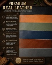 Full Grain Real Cowhide Leather Pre-Cut Sheets – Multiple Sizes, Colors picture