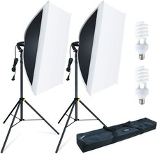 LINCO 2 Softbox Light Kit Photo Studio Photography Continuous Lighting Stand Set picture