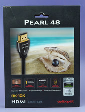NEW AUDIOQUEST Pearl 48 HDMI CABLE - .75 M - 2.5 Feet - 8K 10K picture