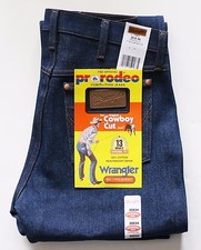 New Wrangler Cowboy Cut 13MWZ Original Fit Jeans Rigid Indigo Men's Sizes   picture
