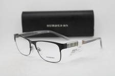 NEW BURBERRY B 1289 1007 BLACK GUNMETAL CLEAR AUTHENTIC EYEGLASSES 55-16 picture