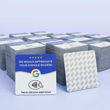 Bulk Lot NFC Google Review Tap Stand Acrylic Table Sticker (Type 4) Contactless picture