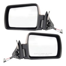 Set Of 2 Mirror Manual Remote For 1984-1996 Jeep Cherokee Left Right Paintable picture