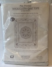 NIP Benartex Pre-Printed Wholecloth Quilt Top style 781 Feathered  Pineapple New picture