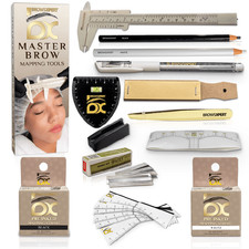 BROWSXPERT Master Brow Mapping Kit - Caliper, Balancing Ruler & Tweezers picture