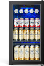 3.8 Cu. Ft Commercial Refrigerators 1 Glass Door Beverage Refrigerators Upright picture