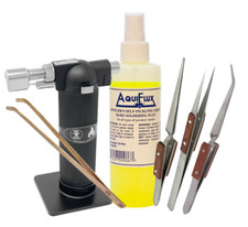 Soldering & Jewelry-Making Kit w/ Aquiflux Flux, Tweezers, & Butane Torch picture