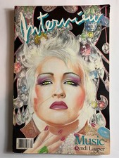 Andy Warhol INTERVIEW Magazine CYNDI LAUPER Cover. Music Edition. April 1986. picture