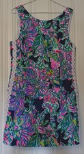 Lilly Pulitzer Shift Dress Indigo Exotic Escapade Size 12 picture