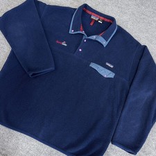 Vintage Patagonia Fleece Jacket Men XL Blue Synchilla Snap T 90s *READ* LOGO picture