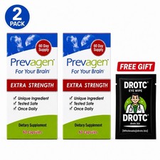 2 AUTHENTIC PREVAGEN EXTRA STRENGTH BRAIN HEALTH SUPPLEMENT 60 X2 120 Free GIFT picture