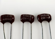 25 Genuine El-Menco 21pF ±5% Dipped Silver Mica Capacitors Vintage NOS Radial picture