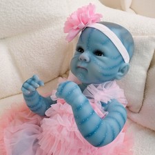 Lifelike Avatar 18in Reborn Baby Dolls Full Body Vinyl Waterproof Real Life Baby picture