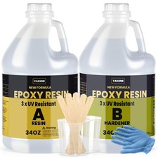 68oz 3× UV Resistant Epoxy Resin Kit - Professional Non-Yellowing Resin for C... picture