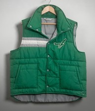 Vintage NFL Stahl Urban Philadelphia Eagles Kelly Green Puffer Vest Jacket XL picture