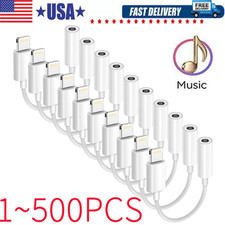 For iPhone Headphone Adapter Jack 8 Pin to 3.5mm Aux Cord Dongle Converter Lot picture