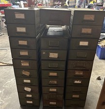 1940's Vintage Industrial Multi Drawer Metal Cabinet 44/31 picture