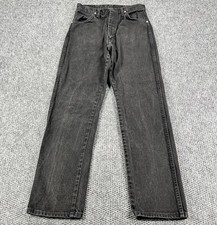 Vintage Wrangler Jeans Mens Black Denim Cowboy Cut Made in USA 90s 13MWZWK picture
