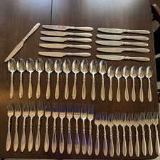 Oneida Stainless Flatware MANCHESTER Set Of 50 Pieces. 6 Full Sets. DISCONTINUED picture