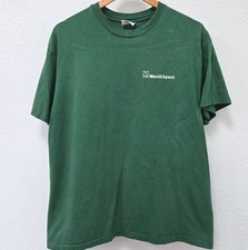 Vintage 90s Merrill Lynch Bull Logo T-Shirt L USA Hanes Beefy-T Single Stitch picture