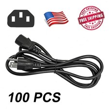 Lot of 1 - 100 AC Power Cord Cable Desktop Monitor Computer PC 6ft IEC320 picture