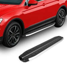 VOLVO XC90 II 2015- Side Steps Silver Black PROSIDE Aluminium (193) 2Pcs picture