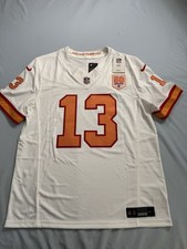 NWT Tampa Bay Buccaneers #14 Evans Men’s Large Away 50th Season Game Day Jersey picture