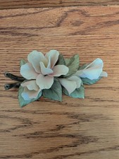 Beautiful Vintage Capodimonte-Style Porcelain Flower Figurine picture