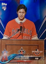 Topps 2018 Opening Day Shohei Ohtani #200 Angels Rookie Blue Rainbow Foil picture