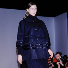 COMME DES GARCONS 1989 Archive Jacket Rei Kawakubo Navy Cape Coat Avant Garde picture