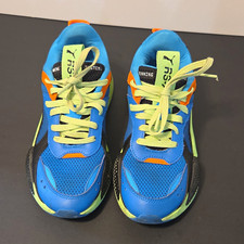 PUMA RS-X Kids Low Top Lace-Up Mesh Sneakers Colorblock Blue US 6.5 picture