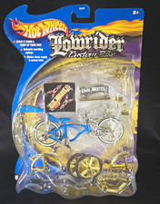2001 Hot Wheels Lowrider Custom Bike #55267 Blue Gold SEALED RARE Mattel picture