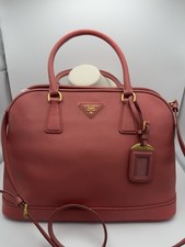 Authentic Prada Promenade Bag Saffiano Leather Medium Dark Pink COA Shoulder Bag picture